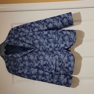 Ralph Lauren Boys Blue Camouflage Blazer!! Like New Jacket!! Size 12R